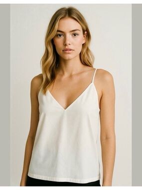 a new day White V-Neck Satin Camisole
